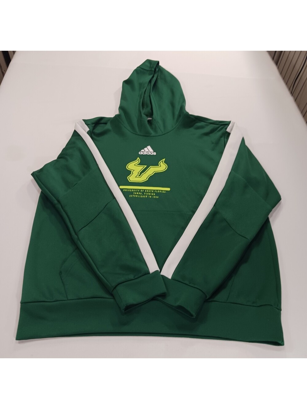 University Of South Florida Hoodie Bulls Adidas Men's XL Green Sweatshirt GM2710